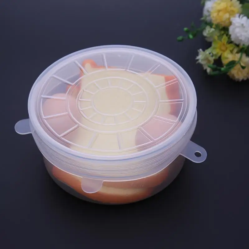 6 шт. силиконовые крышки для кухонной посуды|silicone cover|kitchen silicone coverssilicone pan cover |