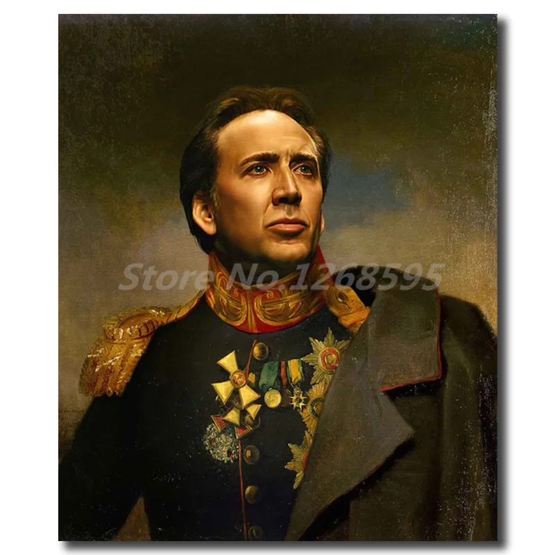 

Nicolas Cage Portrait HD Wall Art Vintage Poster And Print Canvas Painting Decorative Picture For Office Living Room Home Decor