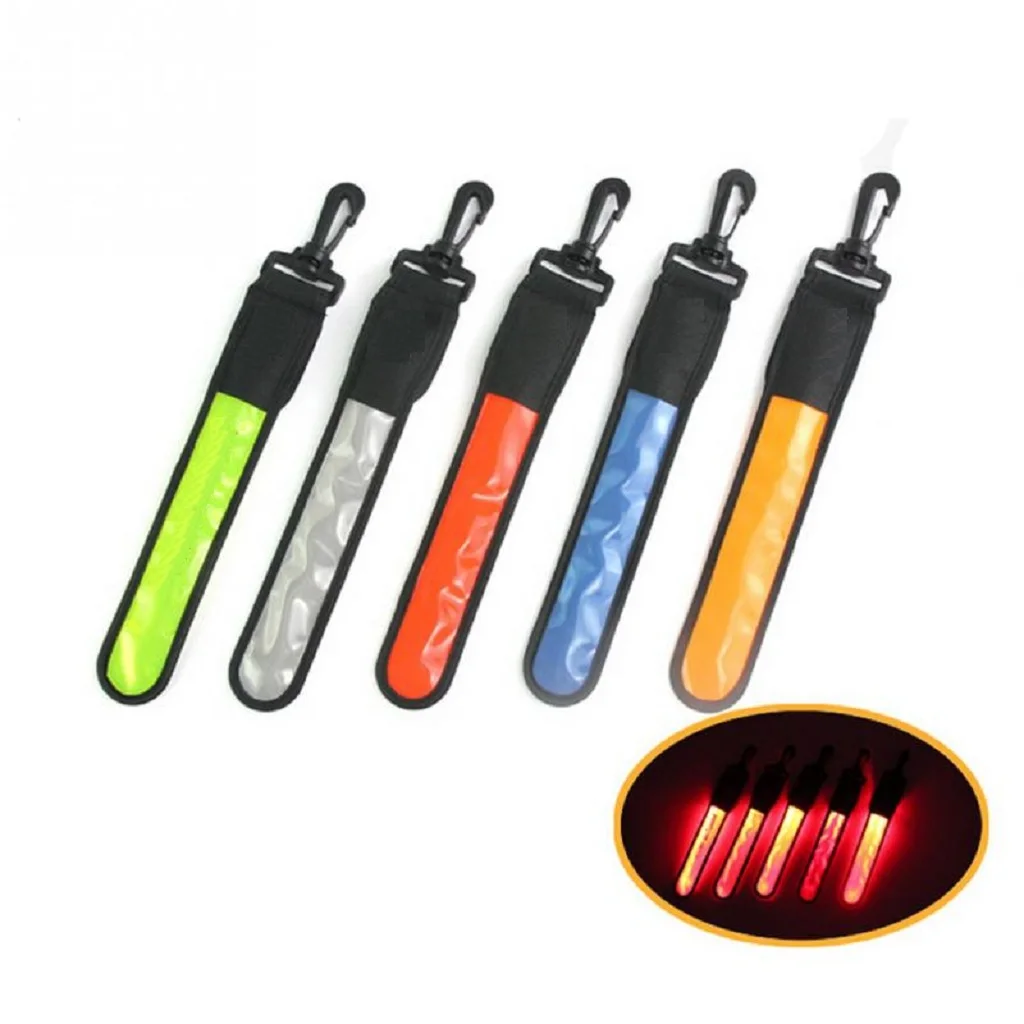 Clearance Backpack Reflective Strip Cycle Hiking School Bag Night LED Reflector Light for Outdoor Cyclists, Joggers, Students 0