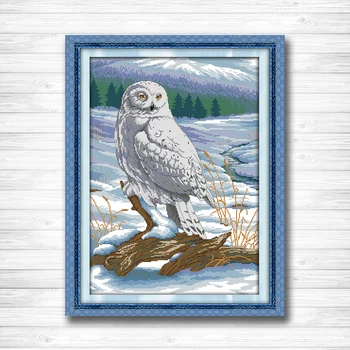 

A snow eagle in the snow painting dmc 14CT 11CT counted cross stitch kits embroidery set Needlework Set chinese cross stitch