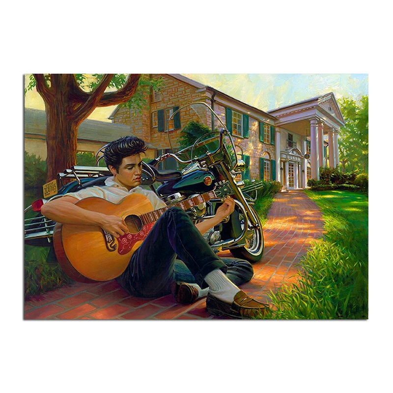 

Full Diamond Embroidery Violin Full drill 5D Diamond Painting DIY "man Aron Presley" Cross Stitch Rhinestone Mosaic YSD