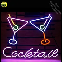Неоновая вывеска для коктейльных чашек неоновая лампа вывеска пивной напиток неоновая вывеска стеклянная трубка ручной работы знаковые лампочки Супер яркая Клубная лампа