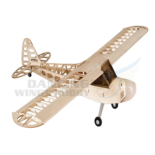 rc airplane balsa wood j3 plane model aircraft 1 2m wingspan