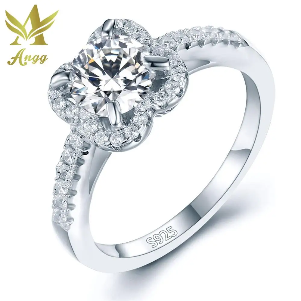 Angg 2.4ct классический Для женщин Свадебные украшения и Обручение Кольцо Настоящее