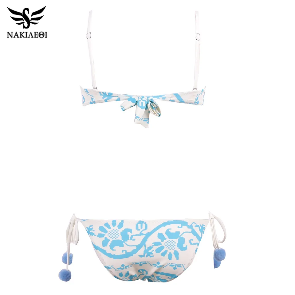 NAKIAEOI 2018 Newest Sexy Bikini Women Swimsuit Push Up Swimwear Female Bandeau Brazilian Bikini Set Printed Beach Bathing Suit NAKIAEOI 2018 Newest Sexy Bikini Women Swimsuit Push Up Swimwear Female Bandeau Brazilian Bikini Set Printed Beach Bathing Suit