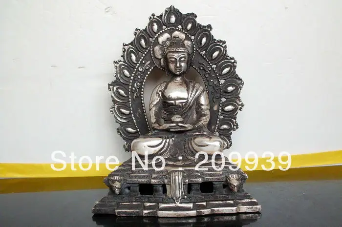 

0116P Fast shipping huij 0051 Tibetan Buddhis SHAKYAMUNI bronze buddha statue (A0314)