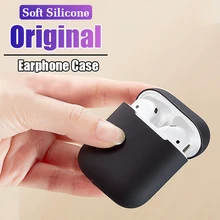 Роскошный официальный силиконовый чехол для наушников для Apple AirPods 1 2, мягкий чехол, беспроводные Bluetooth наушники для Airpods, чехол
