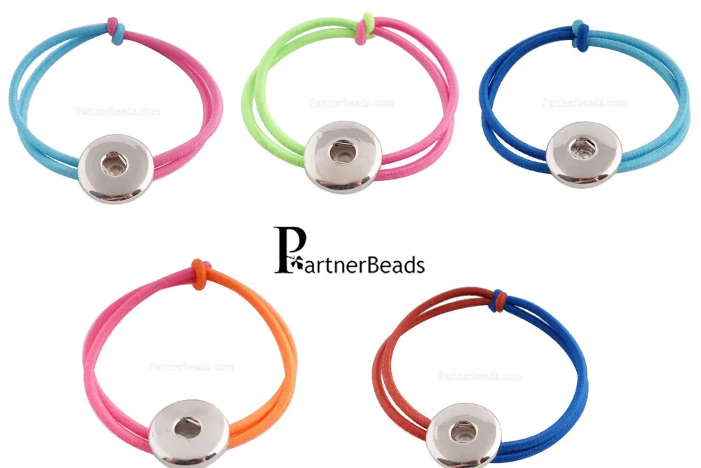 

buckle hair accessories fit 18mm buckle headdress bracelet snap beads bracelet KC0613