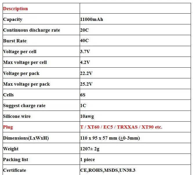 6S 22,2 V 11000mah 20C специальная батарея Lipo для радиоуправляемой модели самолета машина для защиты растений Радиоуправляемый квадрокоптер самолет Дрон