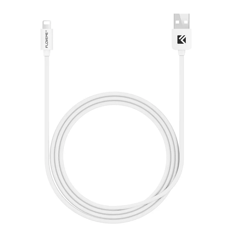 FLOVEME USB Кабель 5В/2.1A для iPhone 6 6S кабель передачи данных для быстрой зарядки для iPhone 5 5S шнур данных для iPad кабели для зарядного устройства USB - Цвет: White