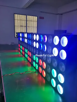 

6pcs disco stage background led panel dj 5x5 led matrix beam 25 led 30W led blinder light RGB magic effect stage light