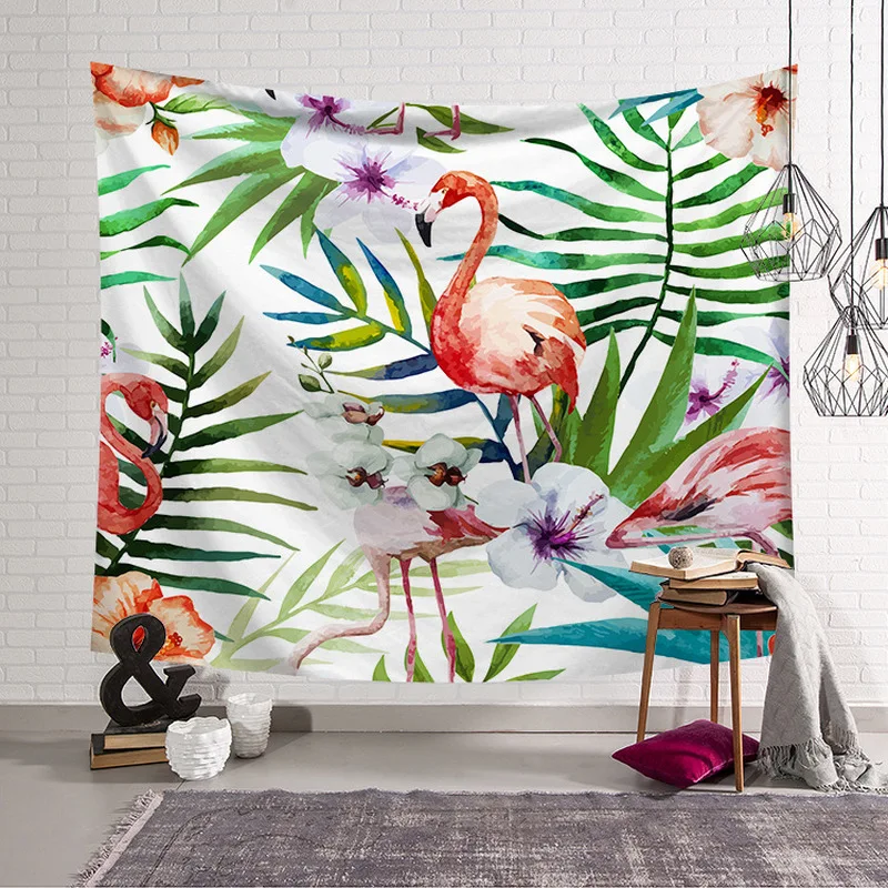 

Flamingo Plant Tapestry Mandala Indian Astronaut Spaceman Tapestry Living Room Decor Wall Hanging Home Decoration