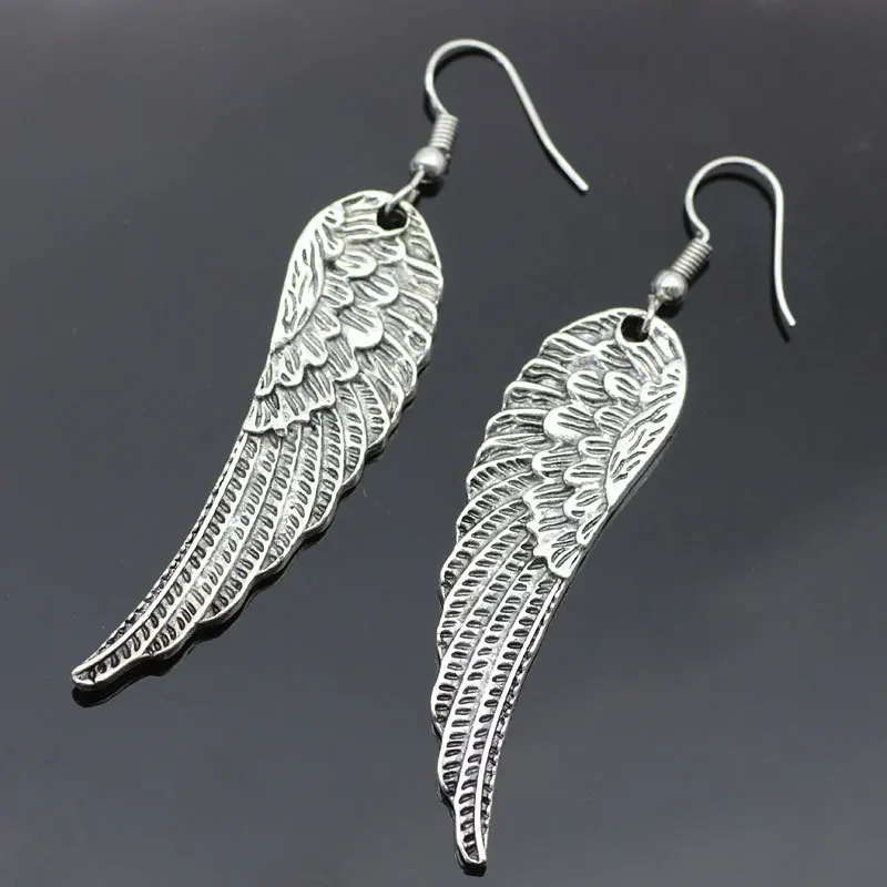 2019 подвесные металлические серьги в стиле панк и ретро|angel wing earrings|earrings for womenearrings |