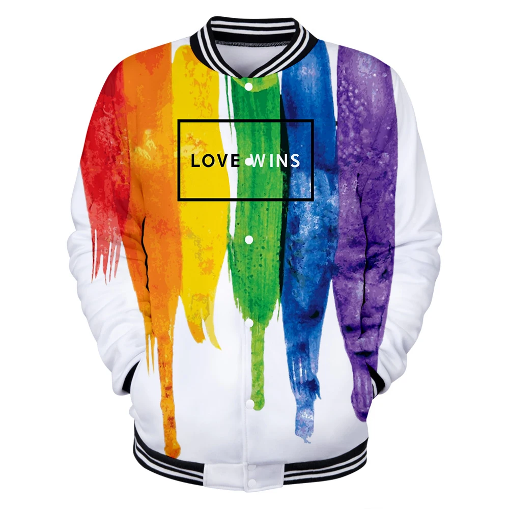 Куртка LGBT с 3D принтом для мужчин и женщин, толстовка 2019, модная Повседневная Популярная бейсбольная куртка LGBT 3D LGBT, одежда радуги