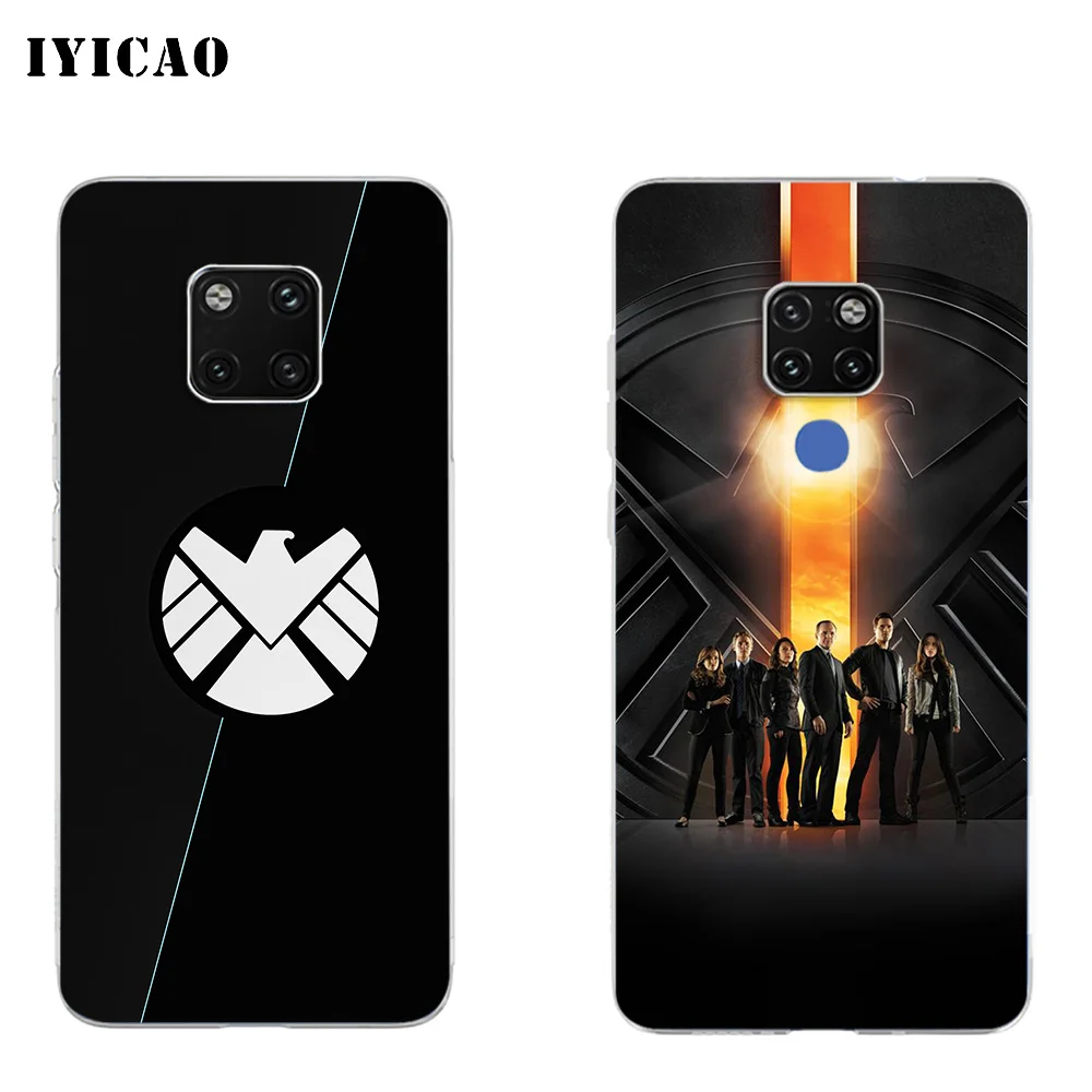 IYICAO MARVEL агенты щит Мягкий силиконовый чехол для телефона Huawei Mate 10 20 Lite Pro Nova 2 2i 3 3i 4