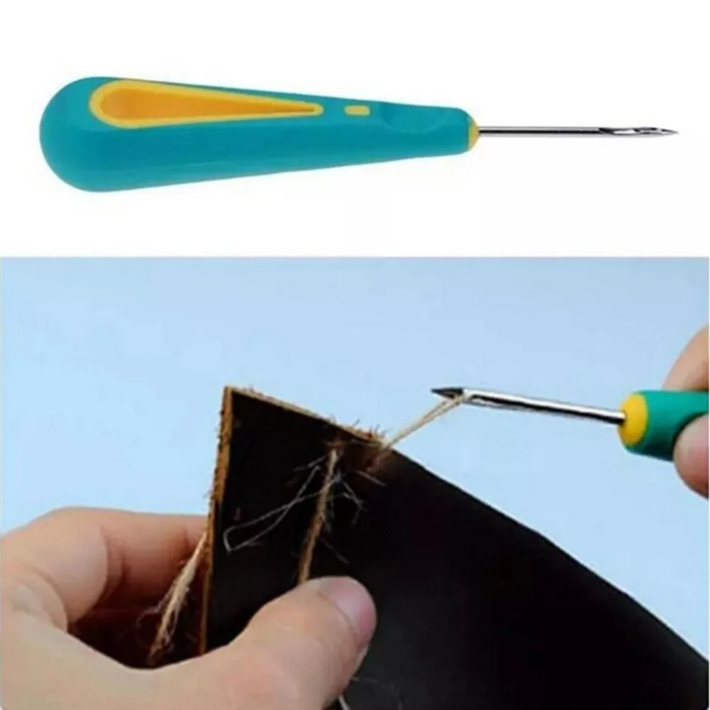 

Hook head Canvas Leather Sewing Shoes Repair Tool Sets Awl Hand Stitching Taper Leathercraft Needle Tool Kit Sewing Supplies