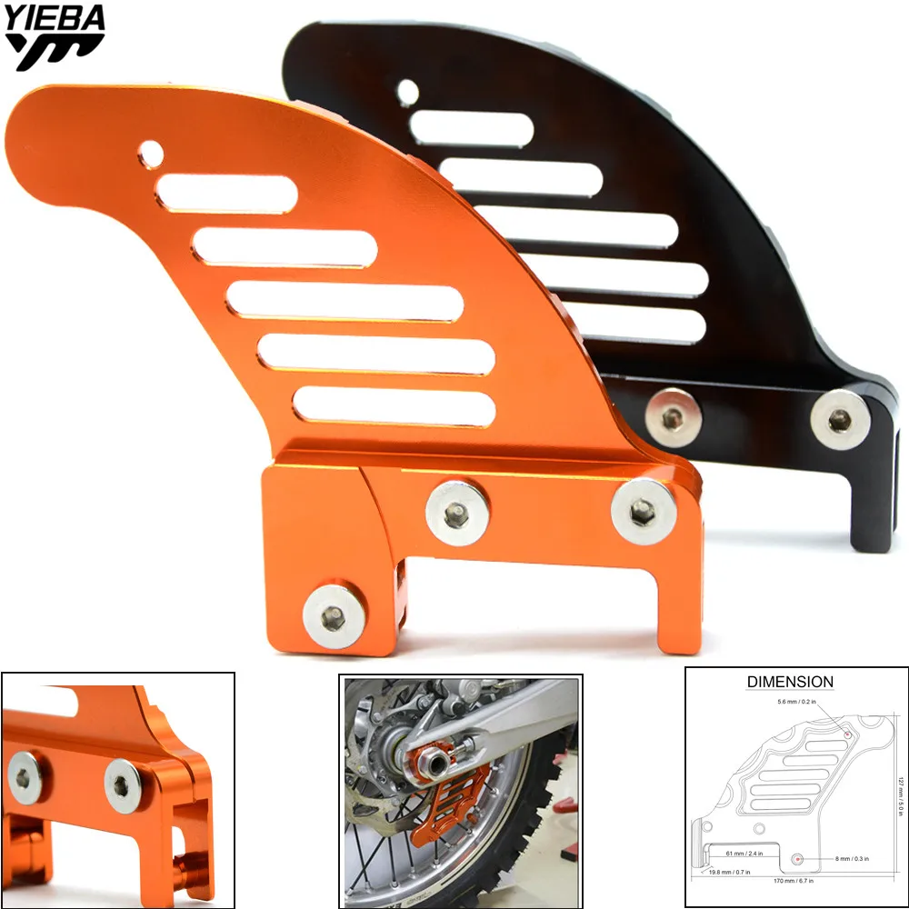 

motorcycle accessories cnc aluminum Rear brake disc guard potector For KTM 125 SX 2006-2017 125 SXS 2006-2008 144 SX 2007-2008