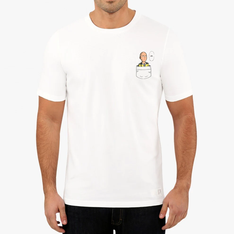 Мужская футболка One Punch Man Mini Saitama Says Ok Pocket tee | одежда