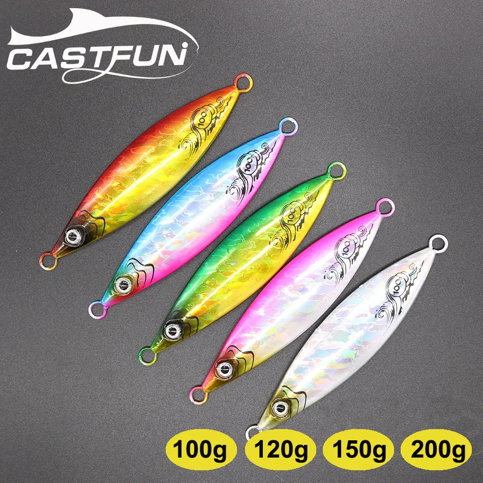 CASTFUN медленный джиг металла джиг приманки 100г 120г 150г 200г морской 5 цветов CASTFUN медленный джиг металла джиг приманки 100г 120г 150г 200г морской 5 цветов