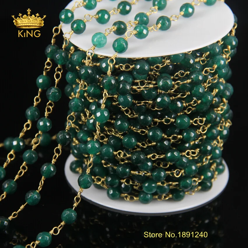 

5Meter/Lot Jewelry Fashion Brand Europe Popular Beads Gold Pendants Choker Stone Chain for Woman New Statement Gift JD056