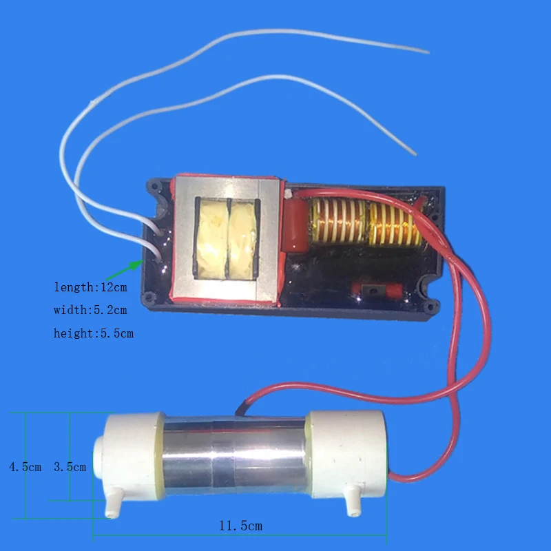 Долгий срок службы 1 г генератор озона с силиконовой трубкой для стерилизации воздуха и воды озонатор с воздушным охлаждением+ дополнительный аксессуар