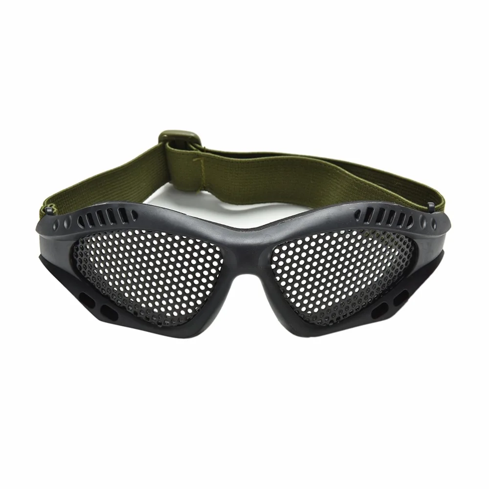 1Pcs Black Paintball Anti Fog Goggles Tactical CS Metal Mesh Goggle Eye