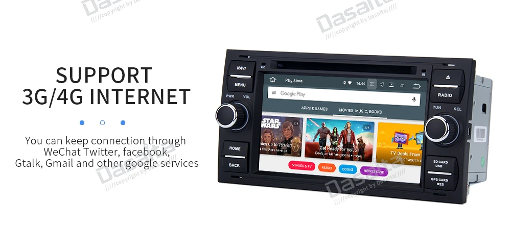 Cheap Dasaita 7" Android 8.0 2 Din DVD Player Car Multimedia for Ford Focus 2 Mondeo Kuga Fiesta 2003 2004 2005 2006 2007 Autoradio 15