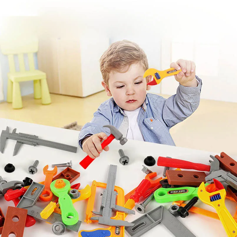 37 шт./компл. малыш Пластик набор инструментов для ремонта игрушечный садовый инструмент комплект ролевые игры обучающая технического обслуживания Игрушки для мальчиков подарки