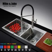 Нержавеющая сталь 304 Выдвижной Черный резиновый кухонный смеситель здоровый кухонный кран бессвинцовый раковина смеситель кухонный кран 304 кран