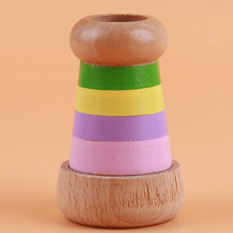 Мини-Калейдоскоп Радуга деревянные игрушки милый волшебный пчелиный глаз эффект многоугольная Призма детская игрушка