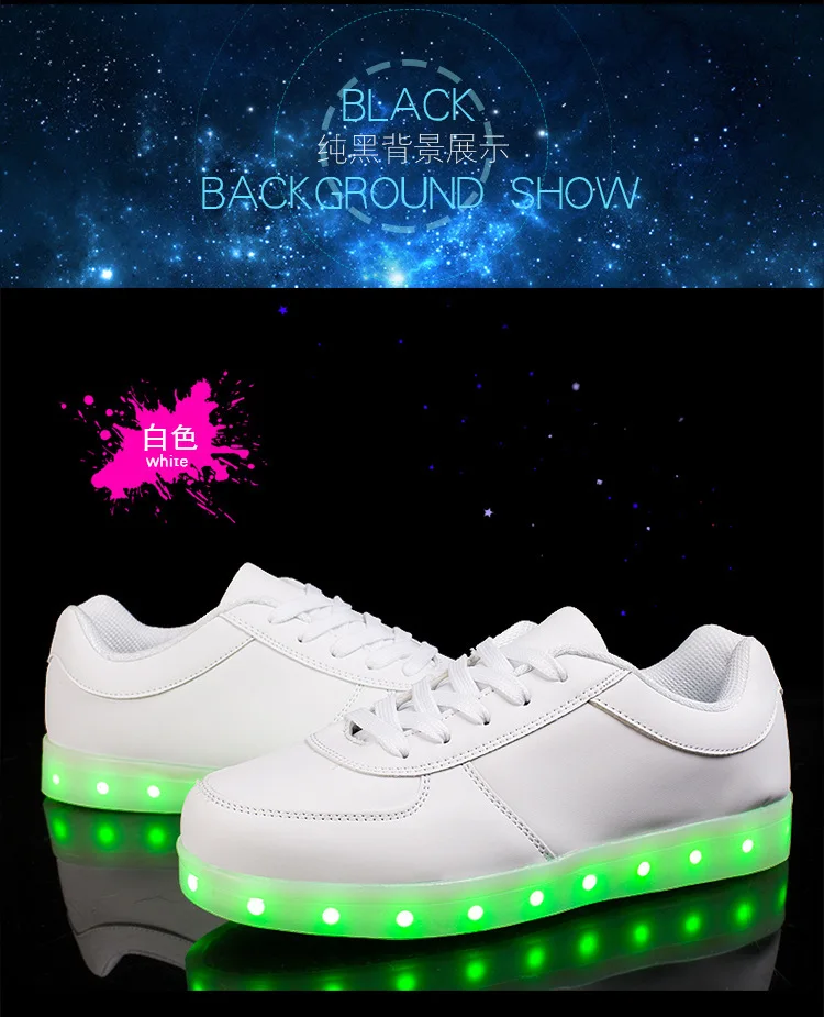 Горячая и крутая! Европейские размеры 25-43 USB Зарядка светодиодная обувь с легкой детской обувью для детей, светящиеся кроссовки для девочек