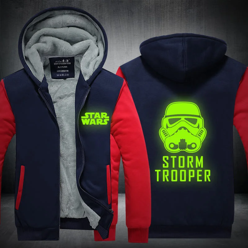 Fans Wear Unisex Winter Star Wars Printed Hoodie with Pocket At Night Casual Coat Movie Cosplay Costume Hoodies