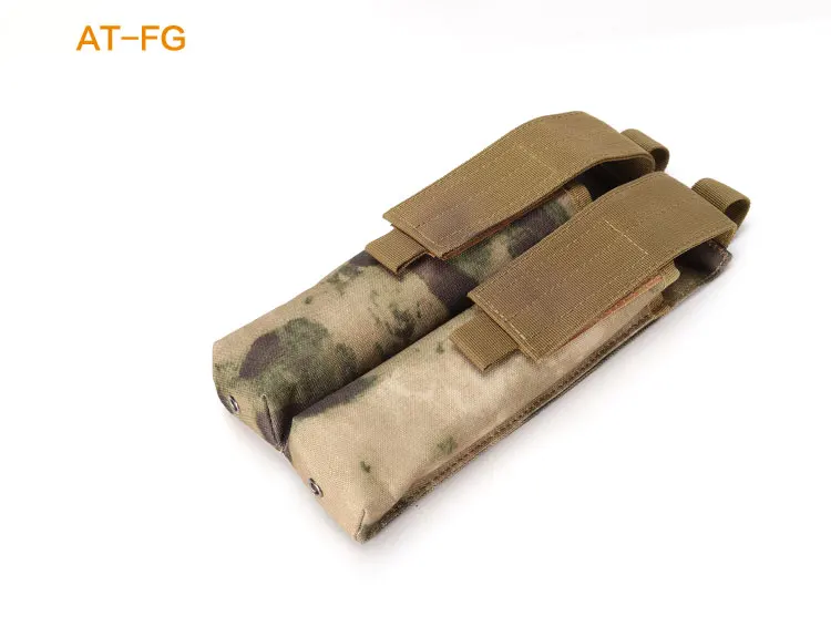 Тактический Двойной подсумок для P90 MOLLE Pouch UMP Mag Bag Airsoft Открытый Камуфляж Военный охотничий аксессуар - Цвет: AT-FG