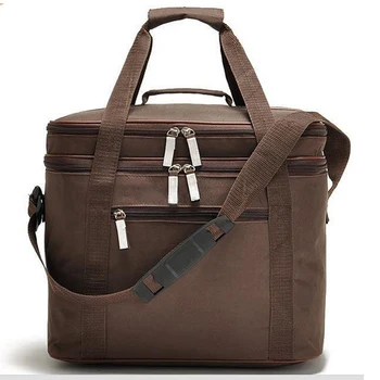 

19L Large Thicken Folding Fresh Keeping Waterproof Nylon Neoprene Beer Cooler Bag For Steak Thermal Insulation Ice Pack
