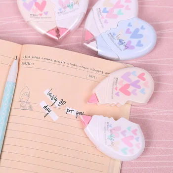 

2PCS/Pair Cute Kawaii Love Heart Mini Small Correction Tape Stationery Novelty Office Kids School Supplies