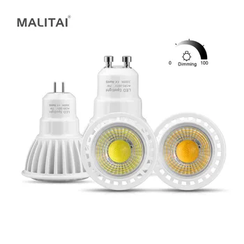 

GU10 LED Bulb lamp 220V 3W 5W 7W GU5.3 MR16 LED AC / DC 12V 220V Dimmable COB LED Spotlight Bulb Aluminum Body Home LED lighting