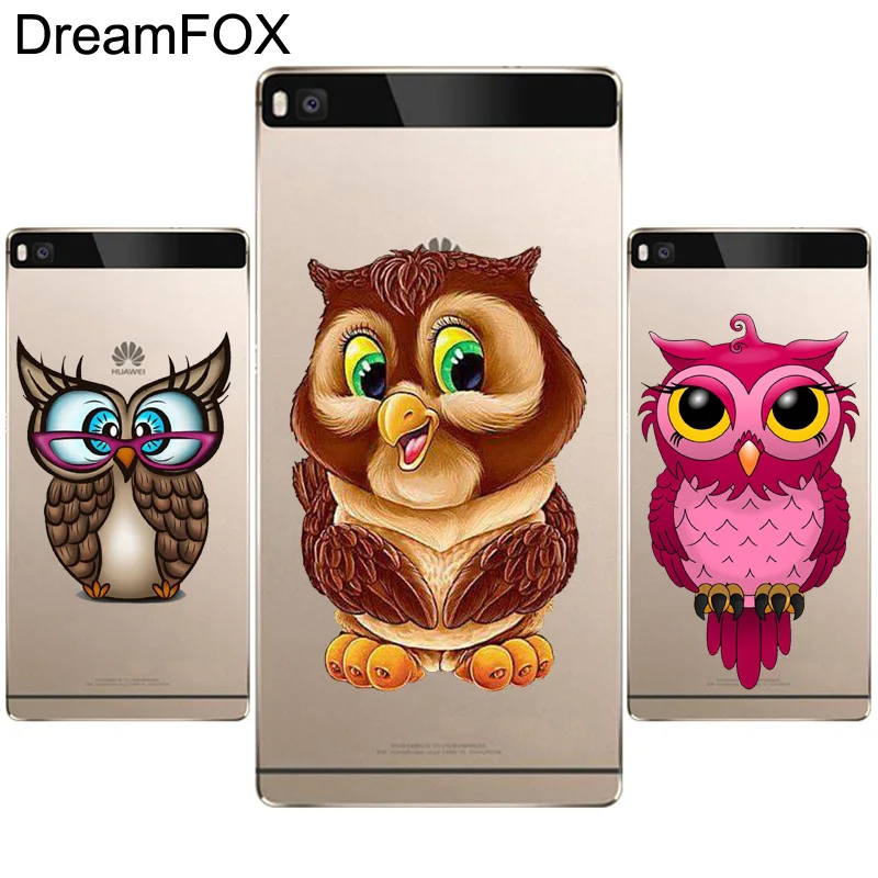 DREAMFOX L023 Мягкий силиконовый чехол из ТПУ с милым рисунком совы для huawei P8 P9 P10 Lite Plus
