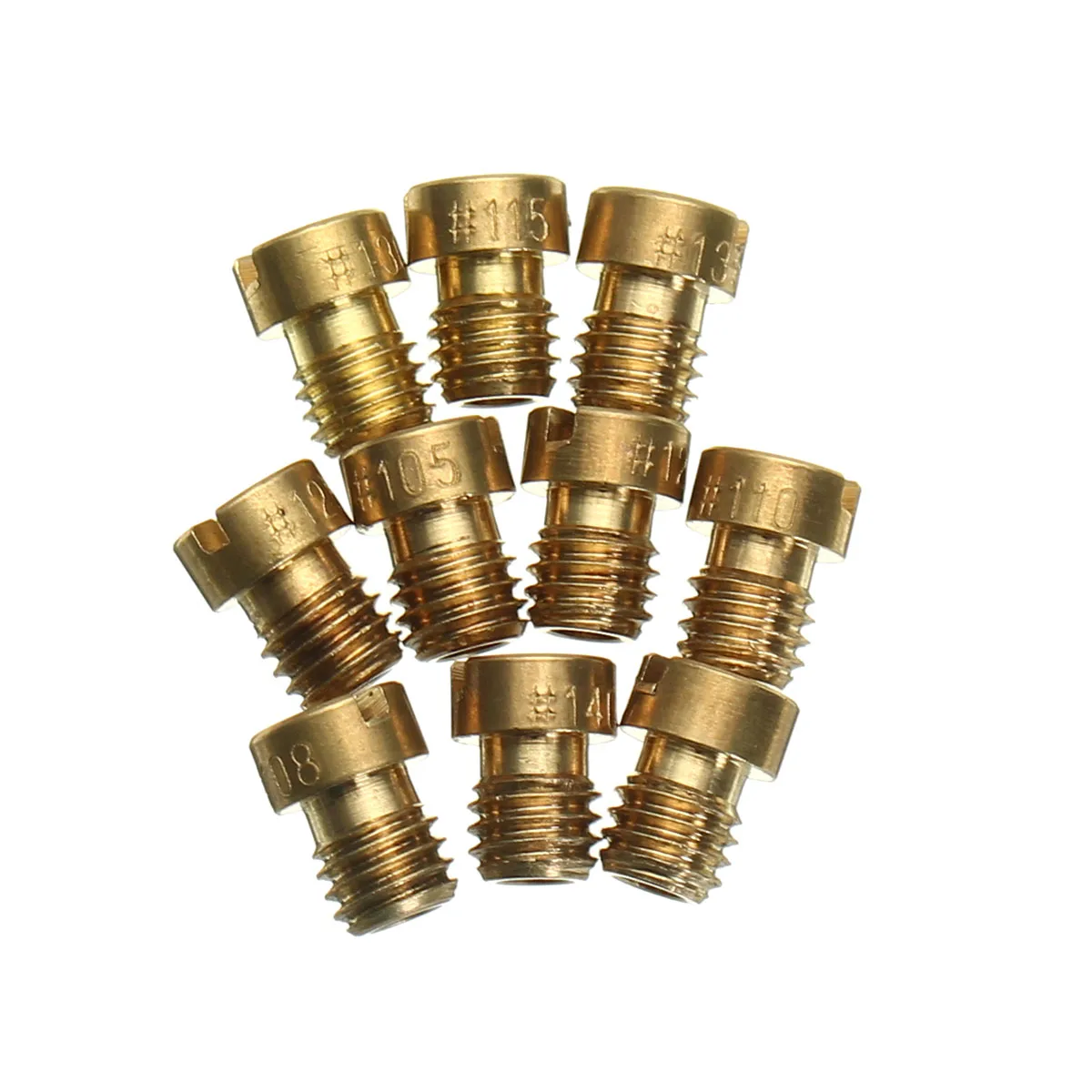 10 x Main Jet Carb Carburetor Fuel Injector Nozzle Set For Keihin CVK (100 140)in Carburetor