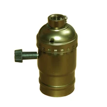 Винтаж Эдисон лампа держатель E27 Алюминий антикварная лампа Разъем ручка переключателя Ретро Художественный лампы подвесной светильник основы 10 шт