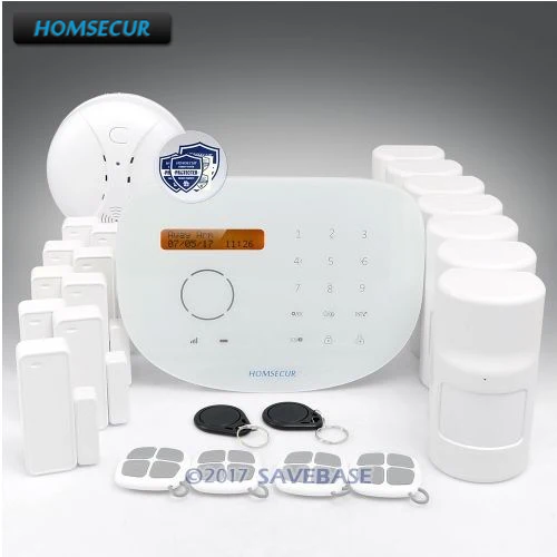 

HOMSECUR RFID Wireless&Wired GSM Alarm System for Residential and Business Security+IOS/Android APP