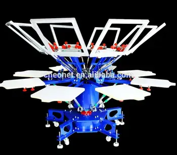 

New Design Manual 8 Color 8 Station Silk Screen Printing Machine Micro adjust