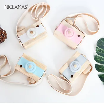 

Cute Nordic Hanging Wooden Camera Toys Kids Toys Gift 9.5X6X3cm Room Decor Furnishing Articles Christmas Gift For Kid Wooden Toy