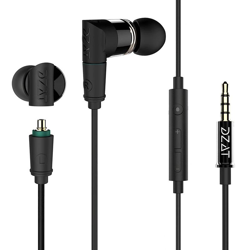 AK 2018 Newest Original DZAT DT-10 3.5mm In Ear Earphone 1BA+2DD Hybrid Sports HiFi Bass Headset Earbuds With MMCX AK 2018 Newest Original DZAT DT-10 3.5mm In Ear Earphone 1BA+2DD Hybrid Sports HiFi Bass Headset Earbuds With MMCX