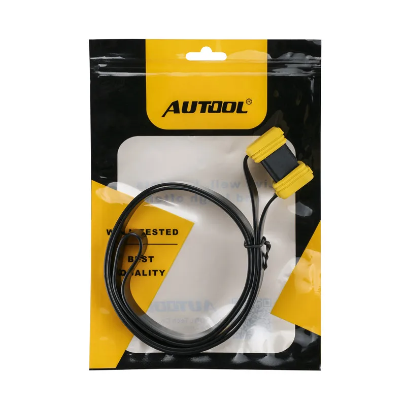 Автомобильный Удлинительный кабель AUTOOL 60 см разъем OBD2 плоский провод 16 штырьков