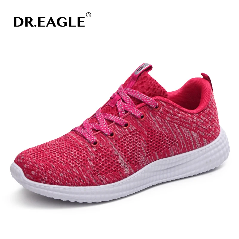 

DR.EAGLE 2017 summer flyknit sneakers woman sport shoes sneakers breathable super light sports women running shoes krasovki
