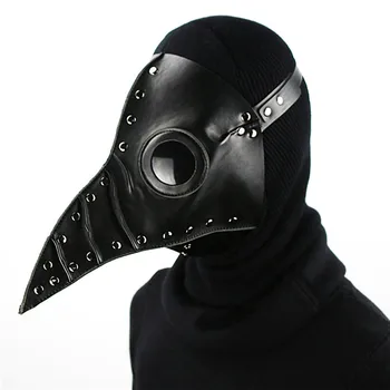 

New Arrival Dr. Beulenpest Steampunk Plague Doctor Mask PU Leather Birds Beak Masks Halloween Cosplay Carnaval Costume Props