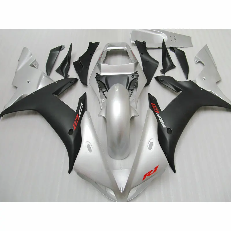 

MOTOMARTS Good motorcycle Full injection factory fairings kits for YAMAHA R1 2002 2003 YZF R1 02 03 silver black ABS fairing bod