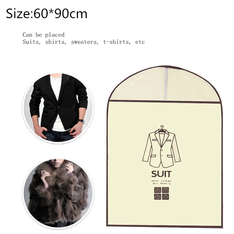 XZJJA 1 قطعة صندوق تخزين ملابس حقيبة معطف الملابس الملابس شنقا الغبار غطاء بدلة عمل حامي حقيبة حالة السفر المنظم