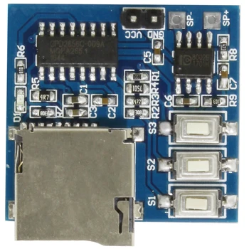 

50PCS TF Card MP3 Decoder module 3.7-5V power supply With 2W mixed mono/With memory playback