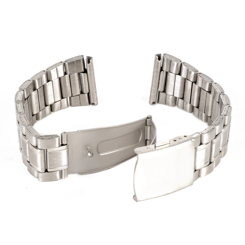 14/16/18/20/22mm Luxury WristWatch Band Silver Stainless Steel Buckle Straight End Watch Band Strap For Watch Accessories